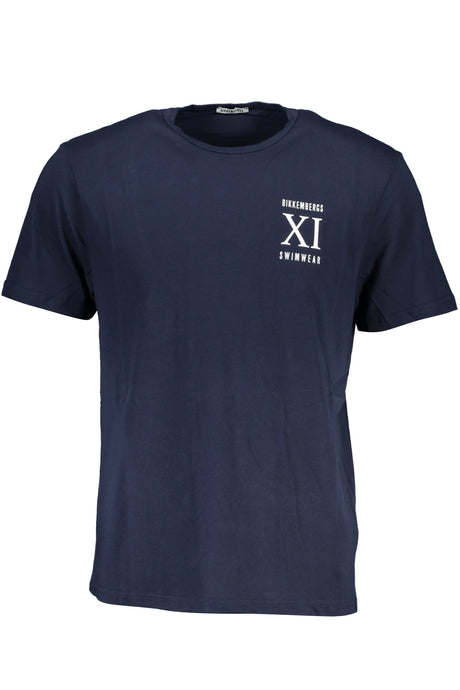 BIKKEMBERGS MEN'S SHORT SLEEVED T-SHIRT BLUE