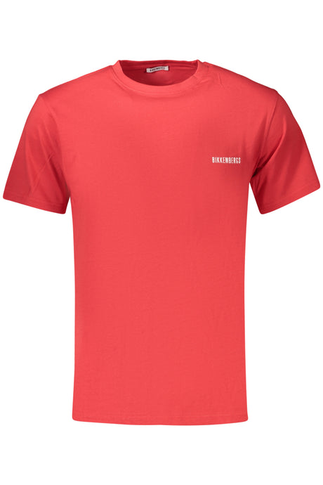BIKKEMBERGS MEN'S SHORT-SLEEVED T-SHIRT, RED