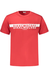 BIKKEMBERGS MEN'S SHORT-SLEEVED T-SHIRT, RED