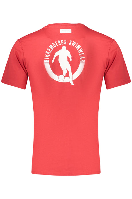 BIKKEMBERGS MEN'S SHORT-SLEEVED T-SHIRT, RED