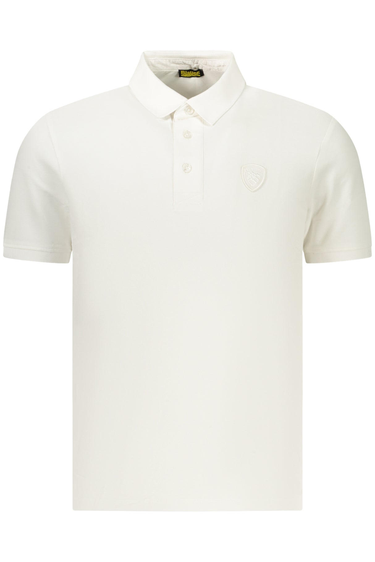 BLAUER APPAREL MEN'S SHORT-SLEEVE POLO SHIRT WHITE