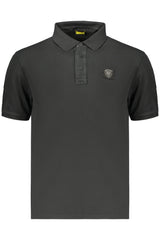 BLAUER APPAREL MEN'S SHORT-SLEEVE POLO SHIRT, BLACK