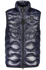 BLAUER APPAREL MEN'S BLUE SLEEVELESS JACKET