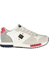 BLAUER MEN'S WHITE SPORTS SHOES