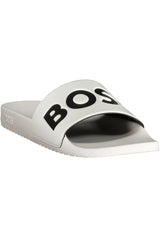 BOSS FOOTWEAR MEN'S WHITE SLIPPER