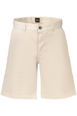 BOSS MEN'S BEIGE BERMUDA SHORTS