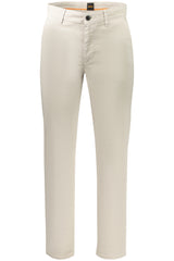 BOSS MEN'S BEIGE TROUSERS