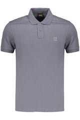 BOSS MEN'S SHORT-SLEEVE POLO SHIRT, BLUE