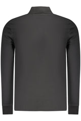 BOSS MEN'S LONG-SLEEVED POLO SHIRT BLACK