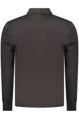 BOSS MEN'S LONG-SLEEVED POLO SHIRT BLACK