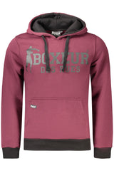BOXEUR DES RUES MEN'S RED ZIP-UP SWEATSHIRT