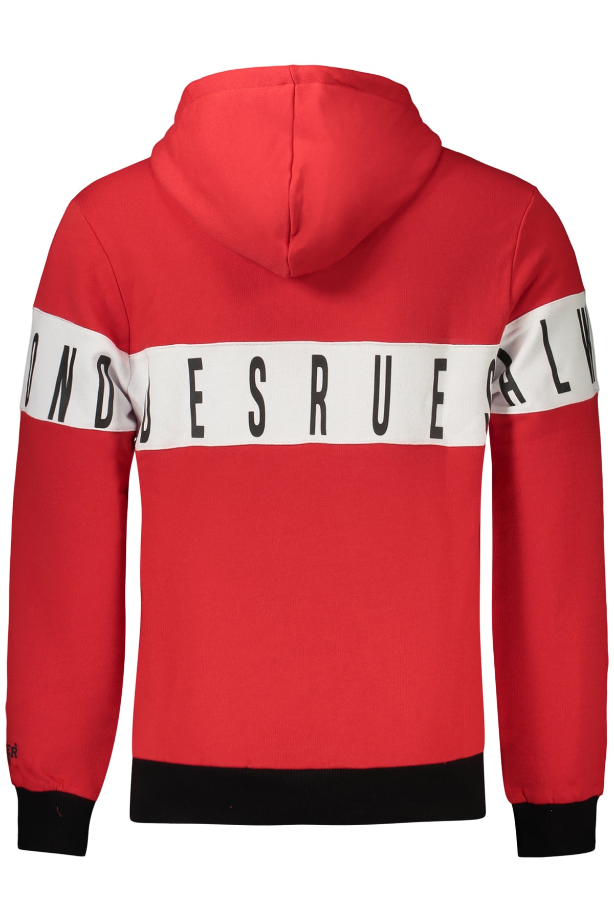BOXEUR DES RUES MEN'S RED ZIP-UP SWEATSHIRT