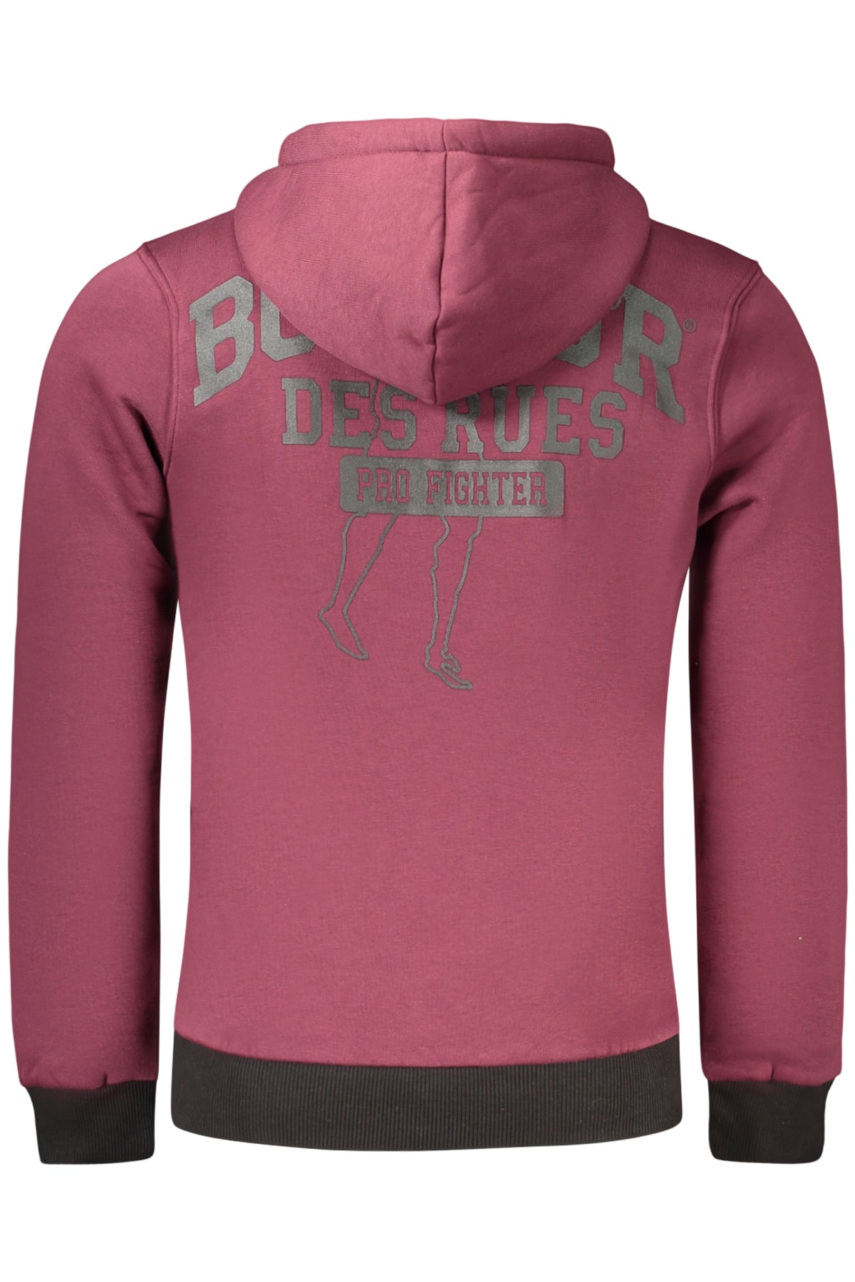 BOXEUR DES RUES MEN'S RED ZIP-UP SWEATSHIRT