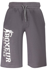 BOXEUR DES RUES MEN'S SHORT TRACKSUIT TROUSERS GREY