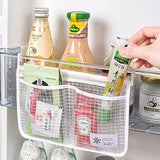 MOLANLY 4PCS Refrigerator Door Organizer Set Fridge Hanging Mesh Bag for Kitchen  Household Sundries Sorting Bag Only for Small Objects Containers