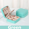 Portable Jewelry Box with Mirror and PU Leather Organizer