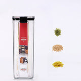 Transparent Plastic Square Kitchen Storage Jar