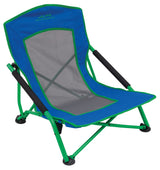 ALPS Mountaineering Rendezvous Low Camping Chairs for Adults with Arms Cool Mesh Center Powder Coated Steel Frame Compact Folding Design and Carry Bag Blue/Green