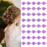 YISSION Hair Clip 40Pcs Mini Rhinestone Hair Clips Sparkly Crystal Hair Pins Small Decorative Hair Clips Wedding Hair Barrettes Purple Hair Accessories for Girls Women