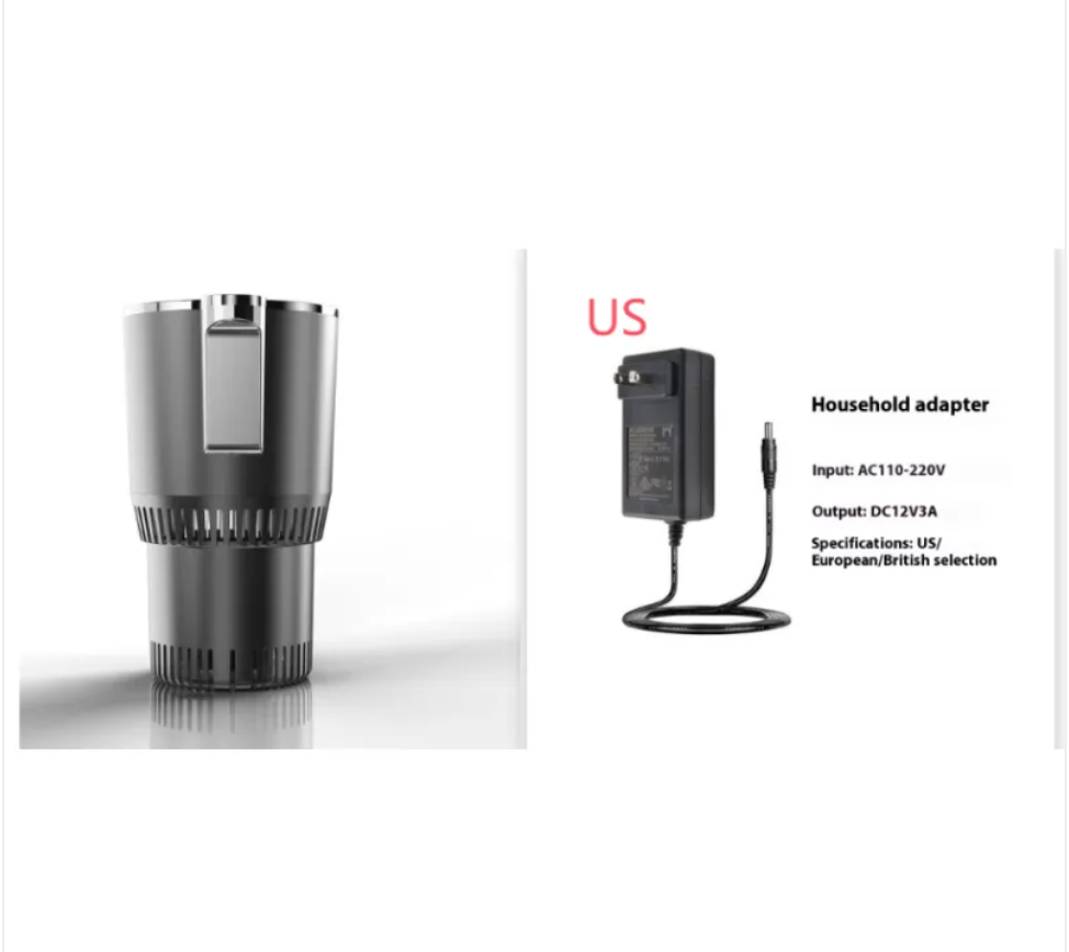 2-in-1 Car Cup Holder with Heating & Cooling, Digital Temperature Display