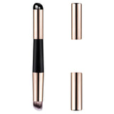 Silicone Lip Applicator 2 in 1 Double Head Silicone Lip Brush with Cover Lip Balm Applicator Lipstick Brush Applicator Reusable Smudge Makeup Brush for Lip Balm Lip Gloss Manicure Concealer