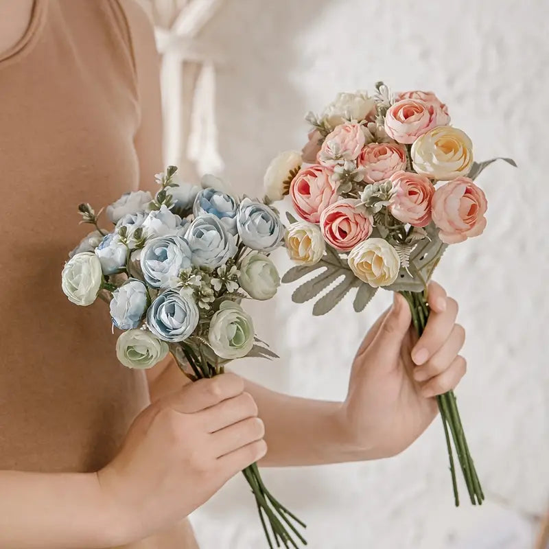 18pcs Artificial Rose Flowers for Home and Wedding Decor