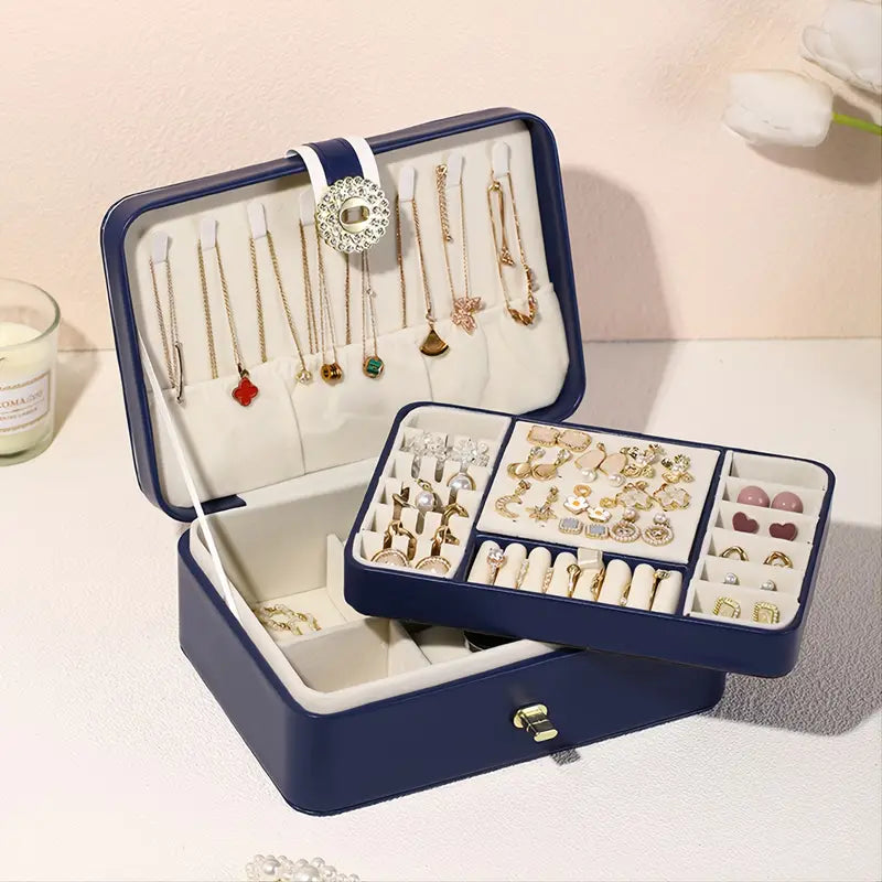 Multilayer Jewelry Organizer Case for Travel and Display