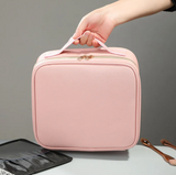 Large-Capacity PU Leather Travel Cosmetic Organizer