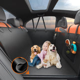 Nidouillet Back Seat Extender for Dogs - PU Leather Dog Car Seat Cover for Back Seat Anti-Scratch Hard Bottom Max 440lbs Waterproof Dog Hammock for Car SUV Truck - XL