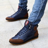 Autumn Winter Canvas High-Top Men's Casual Shoes