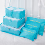 Fashionable Waterproof Travel Storage Cube Set of 6