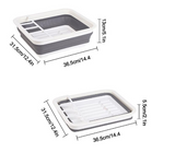 Folding Kitchen Drain Rack and Utensil Organizer