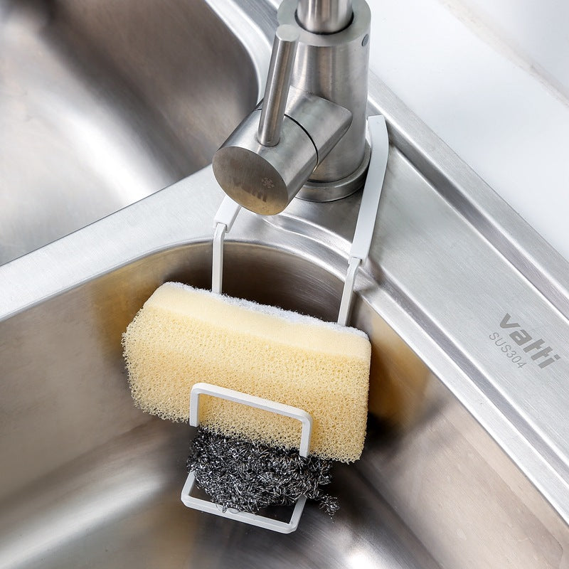 Iron Kitchen Sink Storage Rack for Dishwashing Sponge
