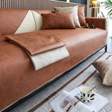 Universal Thick Faux Leather Cushion Cover for Sofa