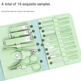 16-Piece Premium Stainless Steel Nail Care Set