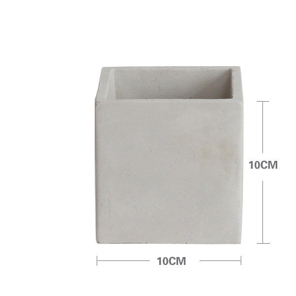 Creative Square Cement Planter for Succulents and Cacti