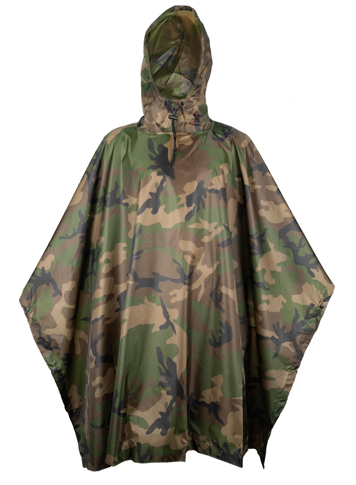 LOOGU Military Poncho Camo Poncho Waterproof Emergency Raincoat Lightweight for Outdoor Hunting Hiking Camping