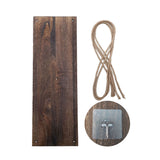 Wall-Mounted Wooden Shelf with Decorative Rope Planter
