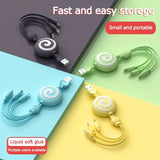 Colorful 3A Fast Charging Retractable USB Cable