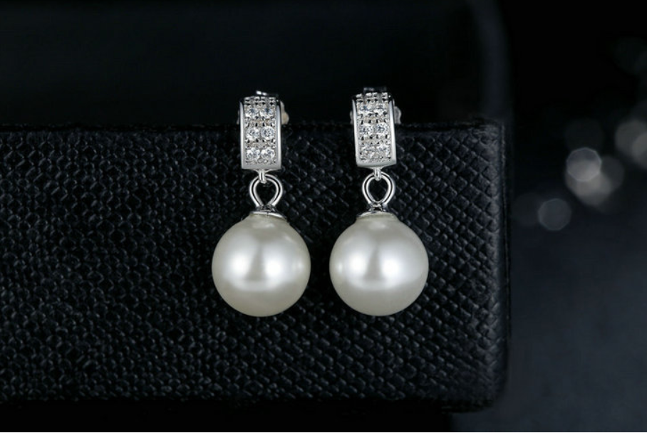 Shell Pearl Earrings, Elegant Jewelry Accessory
