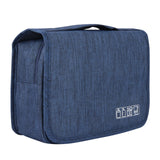 SRVR Travel Toiletry Bag Hanging Toiletry Bag Water-Resistant， Makeup Cosmetic Bag with Sturdy Hook(Blue)