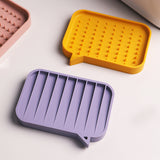 Silicone Soap Holder and Drain Storage Rack Organizer