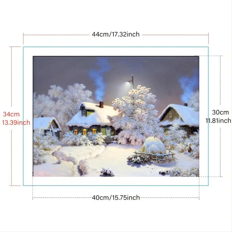 DIY 5D Diamond Painting Snow Scenic Home Decor (1pc)