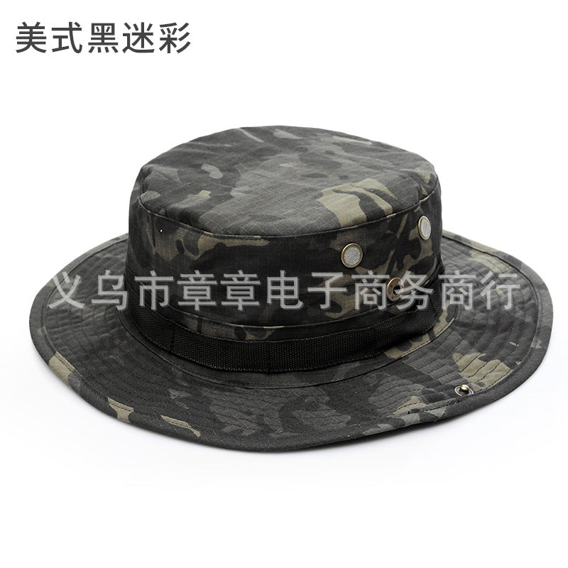 Camouflage Outdoor Round Brim Hat for Hiking