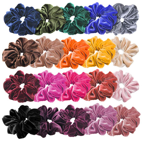 J-MEE 20 Pcs Hair Scrunchies Velvet Elastic Hair Bands Scrunchy Hair Ties Ropes Scrunchies for Women or Girls Hair Accessories