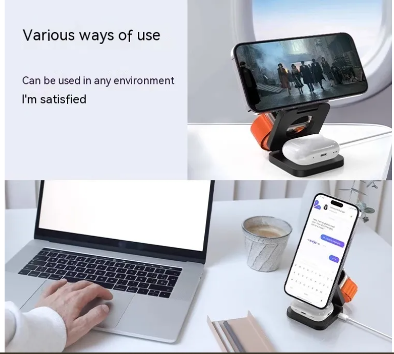 3-in-1 Foldable Wireless Charging Stand