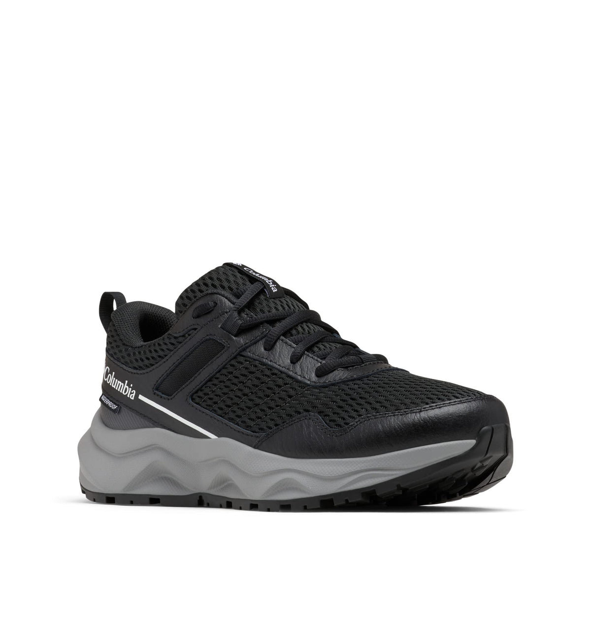 Columbia Womens Plateau Waterproof Hiking Shoe Black/White 7