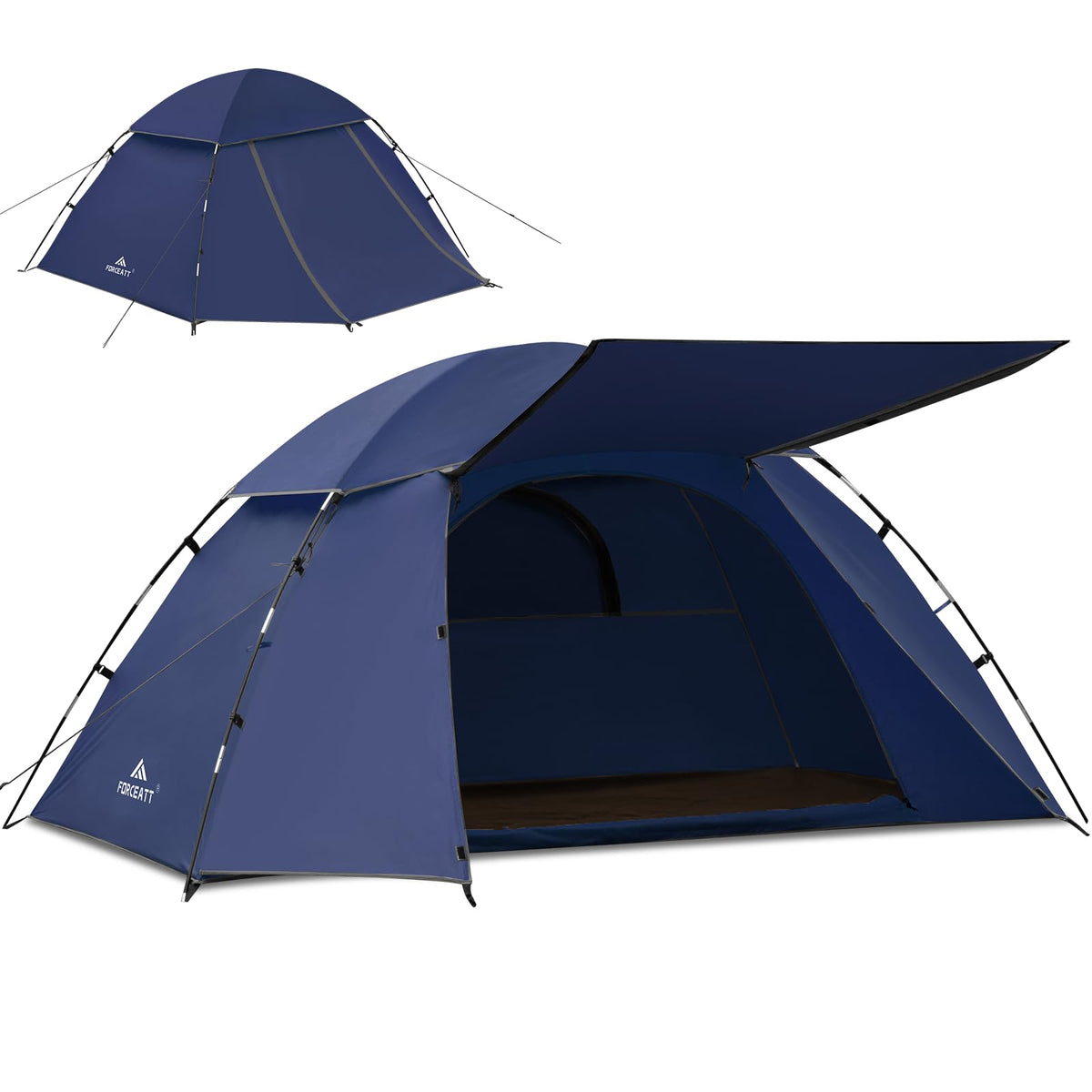 Forceatt Tent for 1-2 Person PU3000mm Water Resistance Camping Tent Lightweight Tent with Vestibule Suitable for Camping Hiking Scout Easy Setup