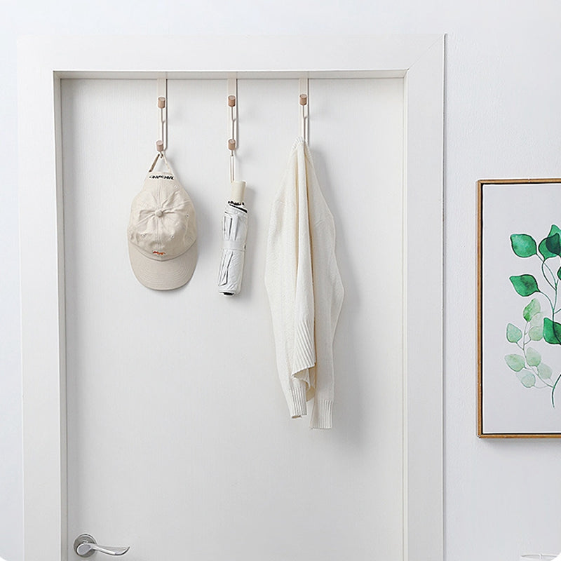 Solid Color Bedroom Door Hook Hanger for Home Storage