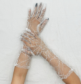 Spider Web Gloves - Halloween Costume Accessory